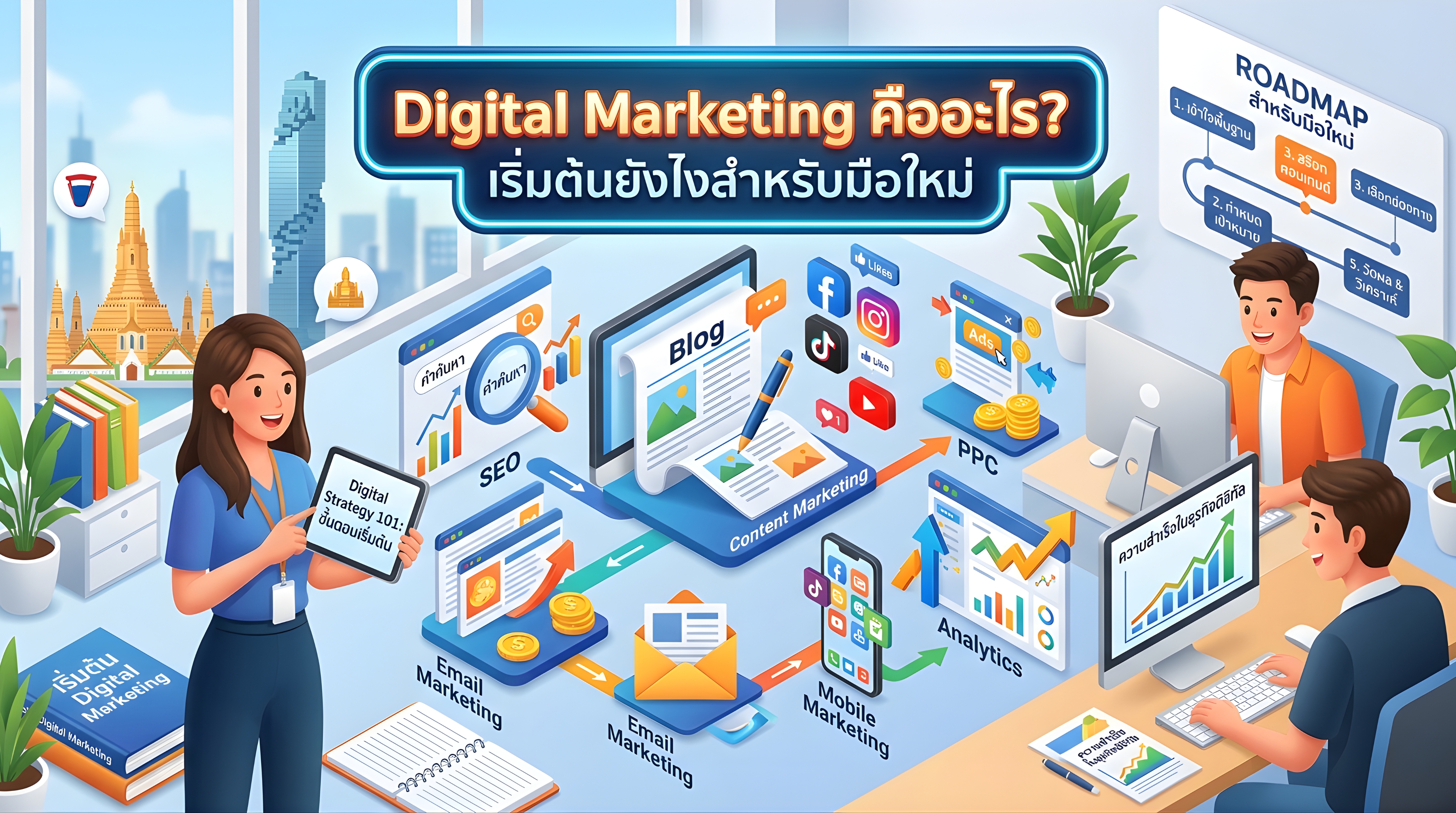 Digital Marketing คืออะไร? เริ่มต้นยังไงสำหรับมือใหม่